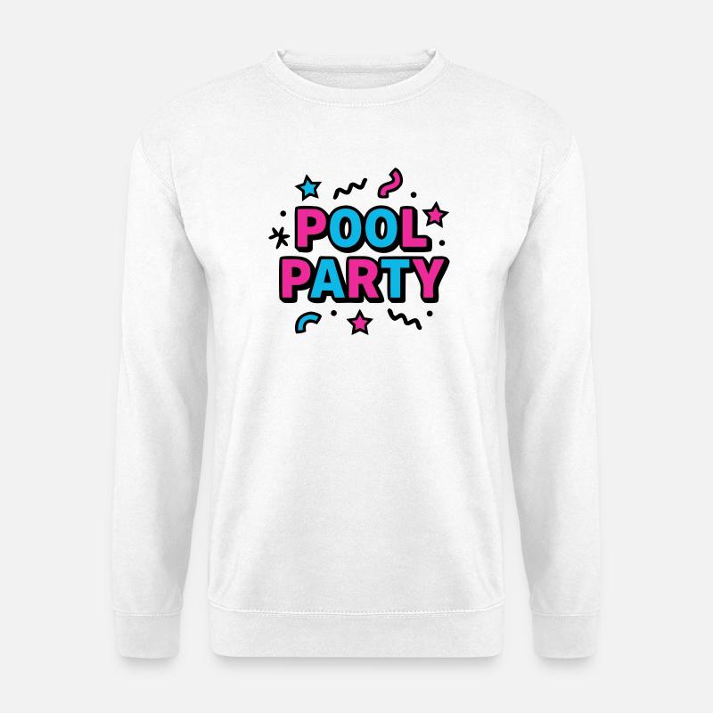 Pool Party 90s Lettering - Unisex Sweatshirt - white