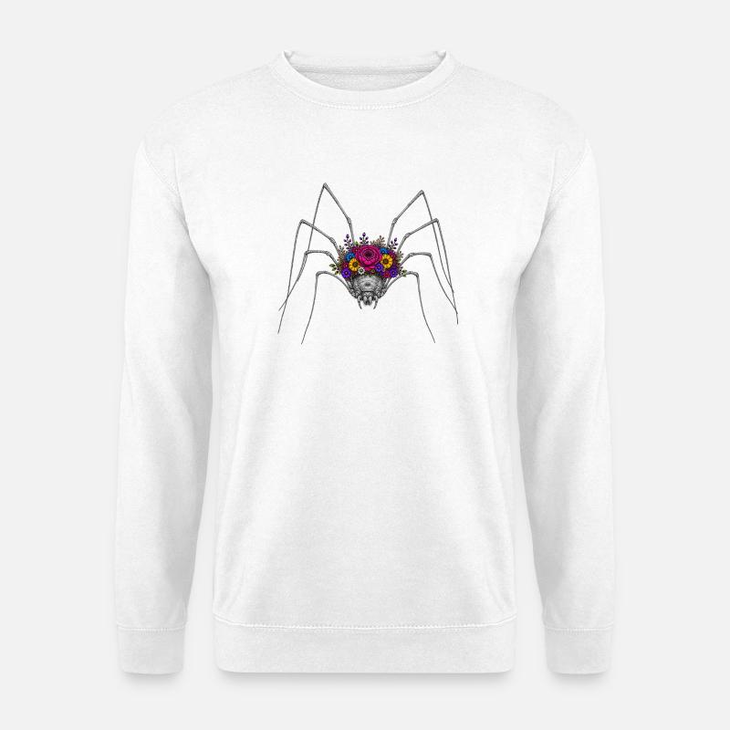 Blooming Spider Crown - Unisex Sweatshirt - white