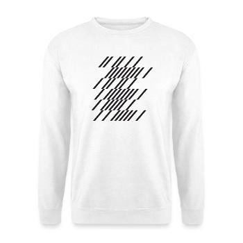 Diagonal Line Grid Overlap - Unisex Sweatshirt - white - Front
