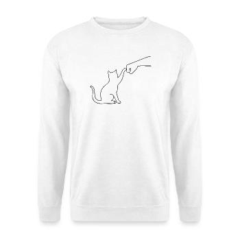 Patte de chat drôle - Sweat-shirt Unisexe - blanc - Devant