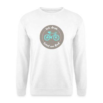 Fahrrad Kreis Rad drehen radeln Rennrad cool Quote - Unisex Pullover - Weiß - Vorne