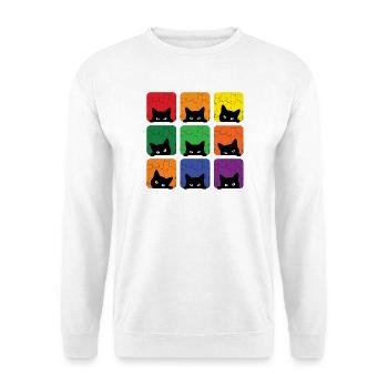 Mois de la Fierté LGBT - L’amour, c’est l’amour des chats - Sweat-shirt Unisexe - blanc - Devant