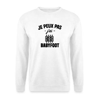 Je peux pas j'ai babyfoot humour - Sweat-shirt Unisexe - blanc - Devant