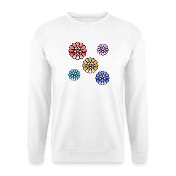 Fleur - Sweat-shirt Unisexe - blanc - Devant