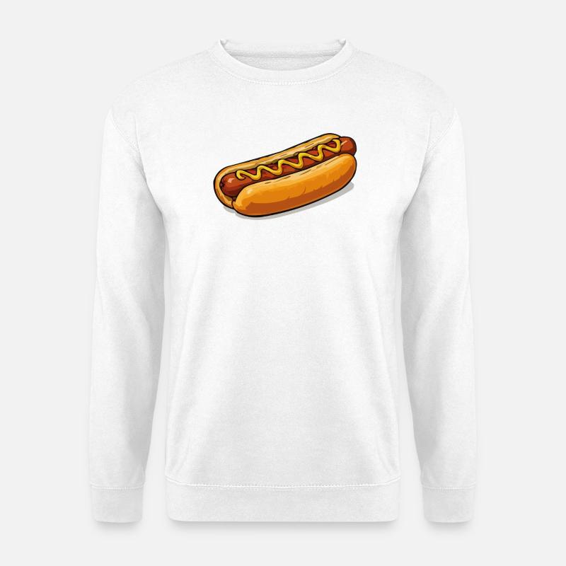 Comic de hot-dogs joyeux - Sweat-shirt Unisexe - blanc