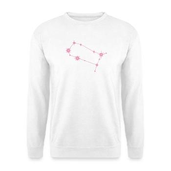 Zwilling, Sternbild, Sternzeichen, Pastellrosa - Unisex Pullover - Weiß - Vorne