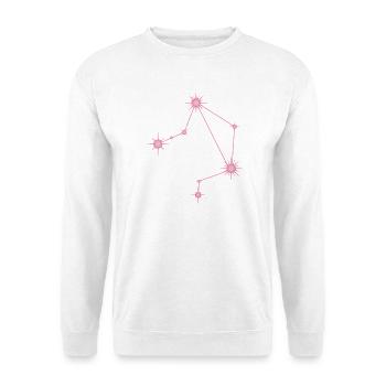 Libra Star Constellation Zodiac Sign Pastel Pink - Unisex Sweatshirt - white - Front