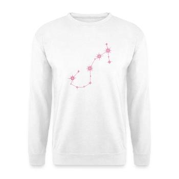 Skorpion-Stern Sternbild Sternzeichen Pastellrosa - Unisex Pullover - Weiß - Vorne