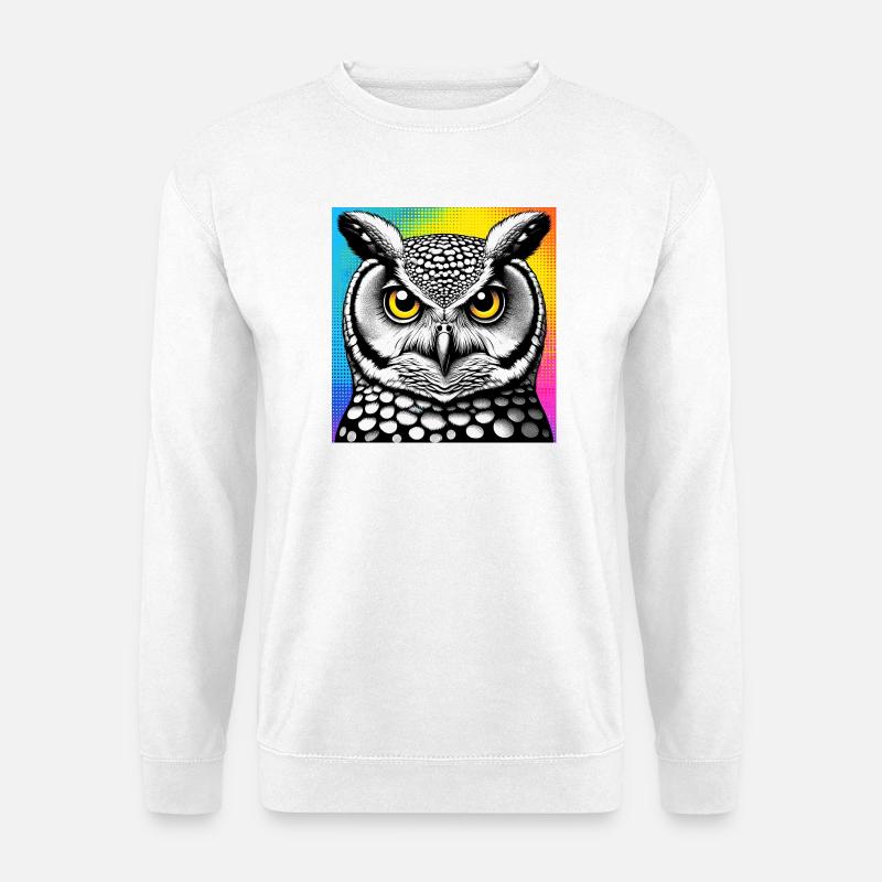 Eule - Unisex Pullover - Weiß