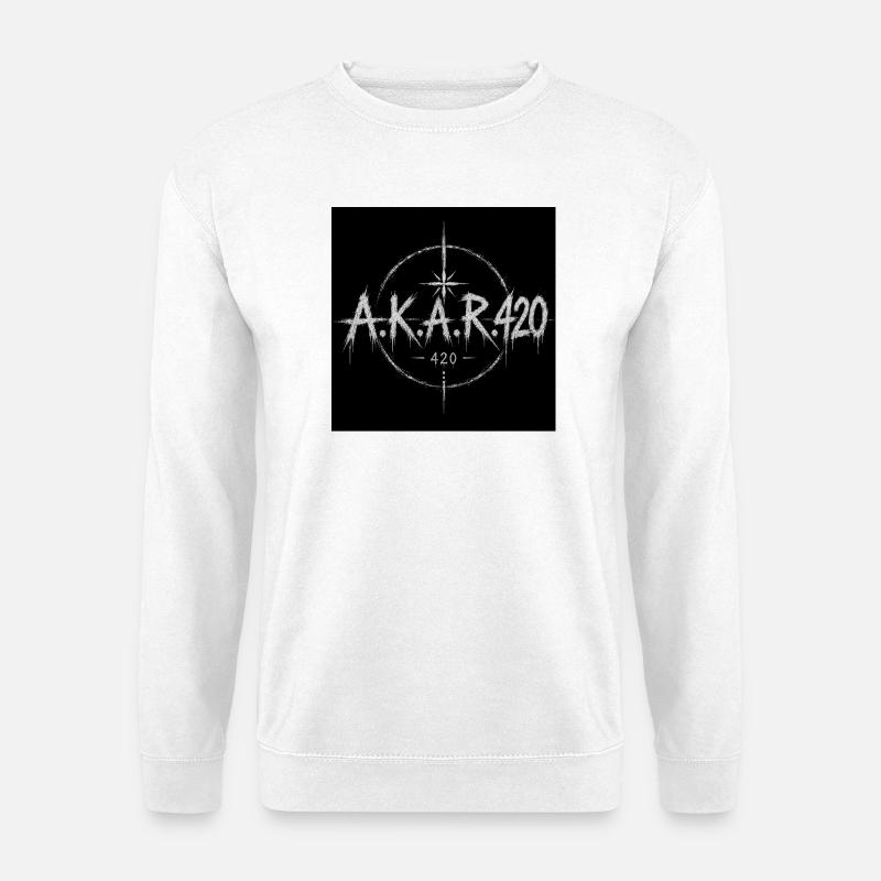 AKAR420 Grunge Emblem - Unisex Sweatshirt - white