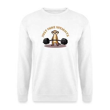 Duel de suricates : juste de fausses charges - Sweat-shirt Unisexe - blanc - Devant