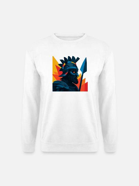 Griechisch-spartanischer Krieger - Unisex Pullover - Weiß