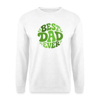 Best Dad Ever - Best Dad Retro Design Green - Unisex Sweatshirt - white - Front