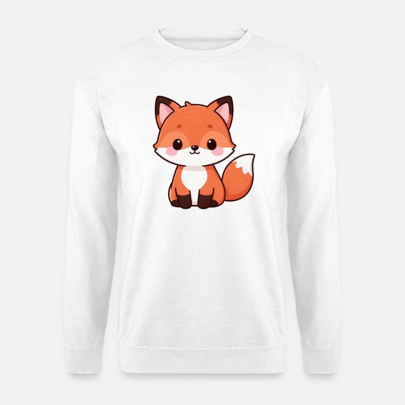 Cute Fox Kawaii Gift - Unisex Sweatshirt - white