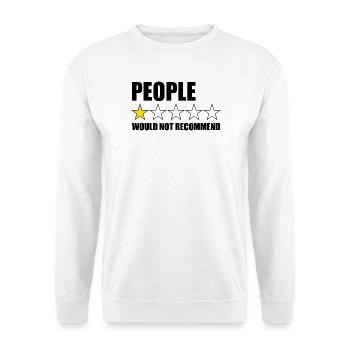 On ne recommanderait pas les anti-humains introvertis - Sweat-shirt Unisexe - blanc - Devant