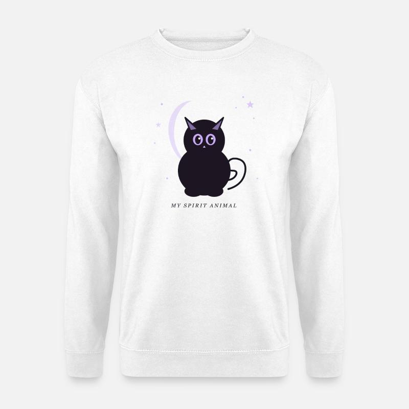 Mondbeschienene Geisterkatze - Unisex Pullover - Weiß