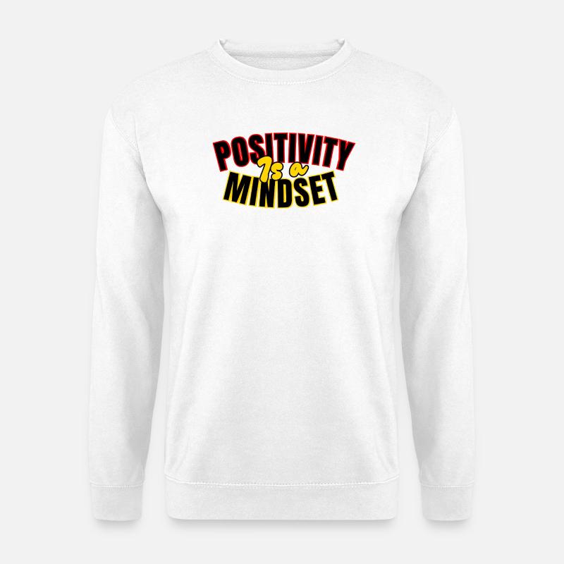 Positivité: mindset - Sweat-shirt Unisexe - blanc