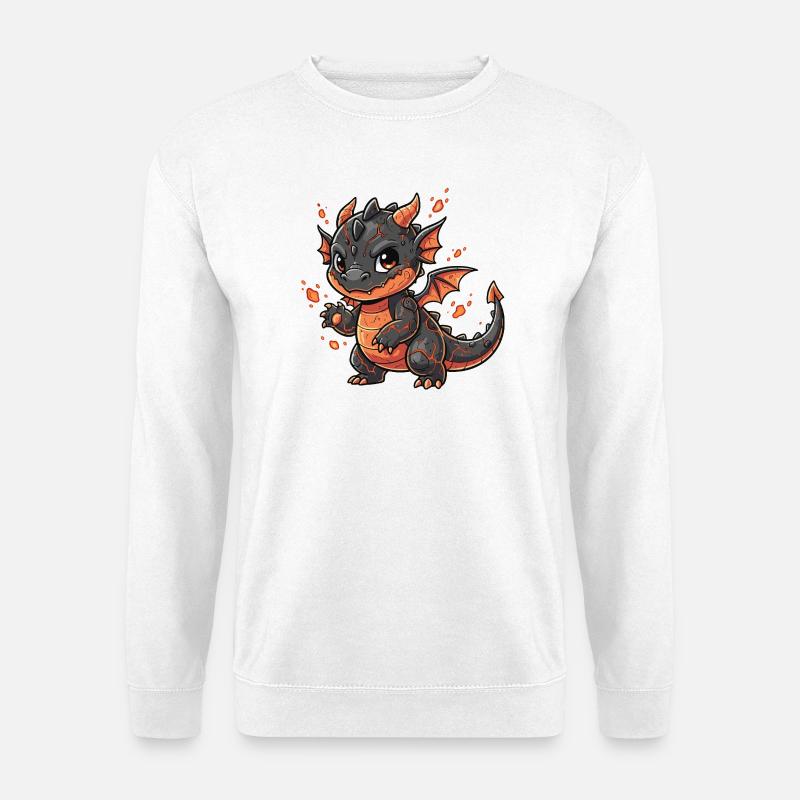 Lava Drache Kuschelheld - Unisex Pullover - Weiß