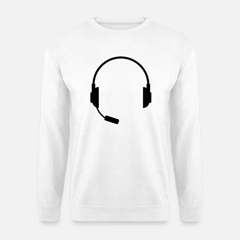 Casque avec micro - Sweat-shirt Unisexe - blanc