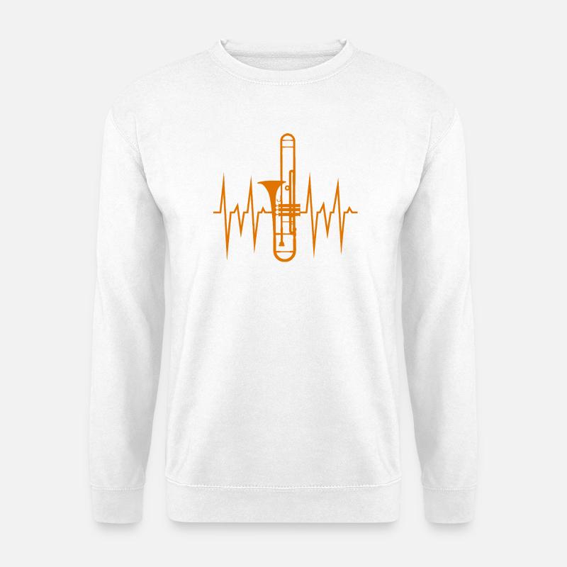Trumpet Pulse Illustration - Unisex Sweatshirt - white