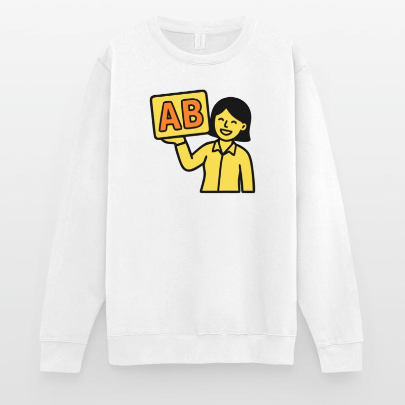 Teacher Elementary School ABC Vector Unisex Sweatshirt