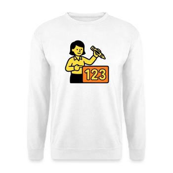 Lehrerin Mathe 123 Schule - Unisex Pullover - Weiß - Vorne