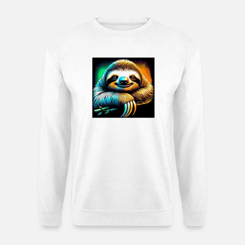 Faultier - Unisex Pullover - Weiß