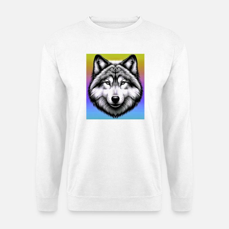 Wolf - Unisex Pullover - Weiß