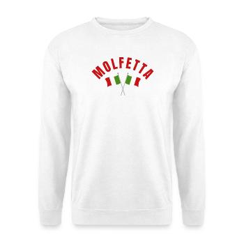 MOLFETTA Italian Flags Cross - Unisex Sweatshirt - white - Front