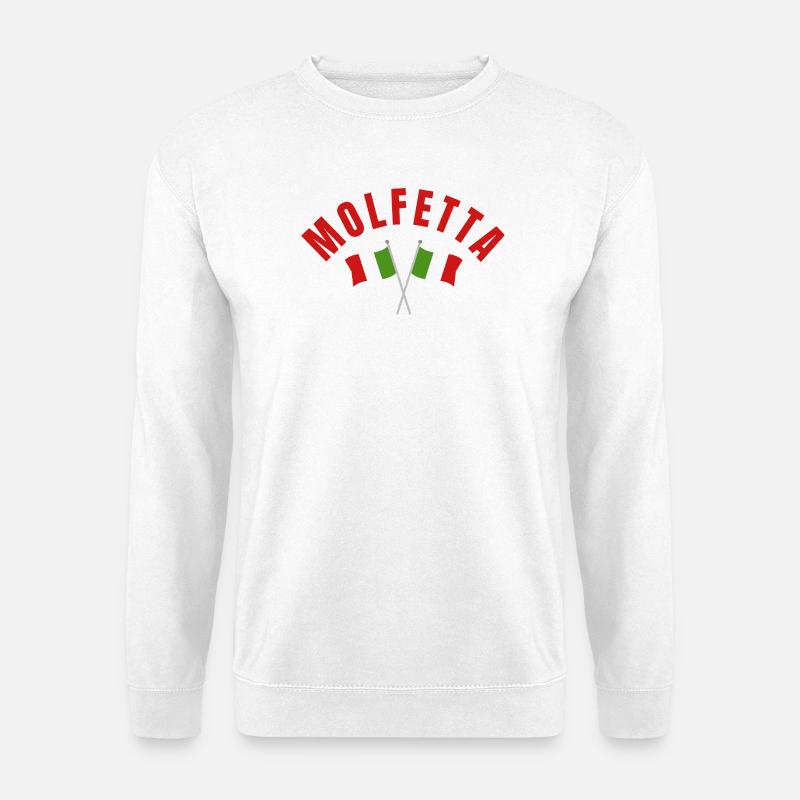 MOLFETTA Italian Flags Cross - Unisex Sweatshirt - white