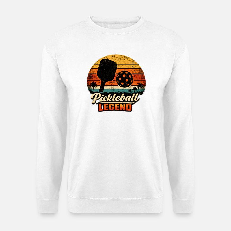 Pickleball Legend Retro Sunset - Unisex Sweatshirt - white
