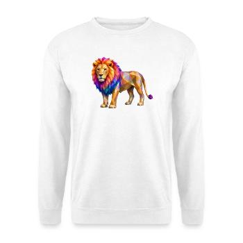 Polygon lion color explosion - Unisex Sweatshirt - white - Front