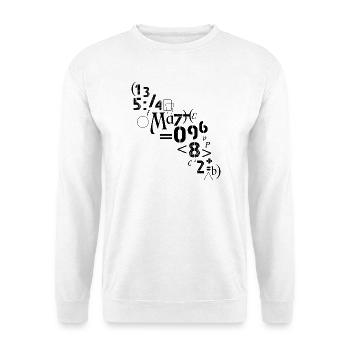 Mathématicien Mathématique Analyste Nombres Symboles - Sweat-shirt Unisexe - blanc - Devant