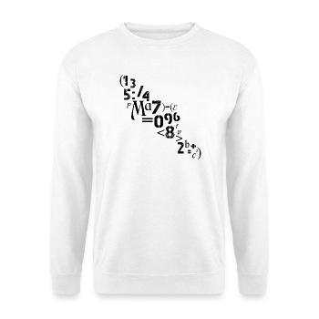 Mathematiker Lehrer Zahlen Zeichen Analyst  - Unisex Pullover - Weiß - Vorne