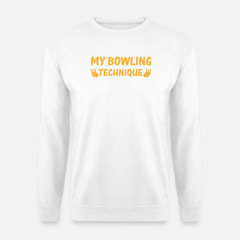Mon Tee de Technique de Bowling - Sweat-shirt Unisexe - blanc