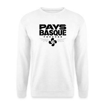 Pays Basque Forever Lauburu Vintage Design - Sweat-shirt Unisexe - blanc - Devant
