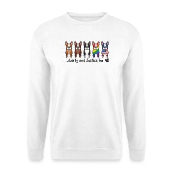 Mois de la fierté LGBTQ avec la liberté et la justice pour tous - Sweat-shirt Unisexe - blanc - Devant