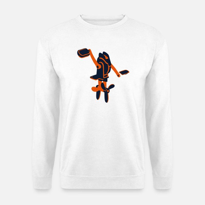 Tretantrieb Kajak Angeln Technik - Unisex Pullover - Weiß