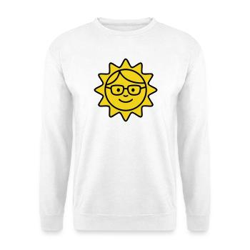 Lachende Sonne Brille Comic - Unisex Pullover - Weiß - Vorne