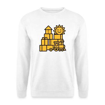 Bauklötze Eisenbahn Spielzeug - Unisex Pullover - Weiß - Vorne