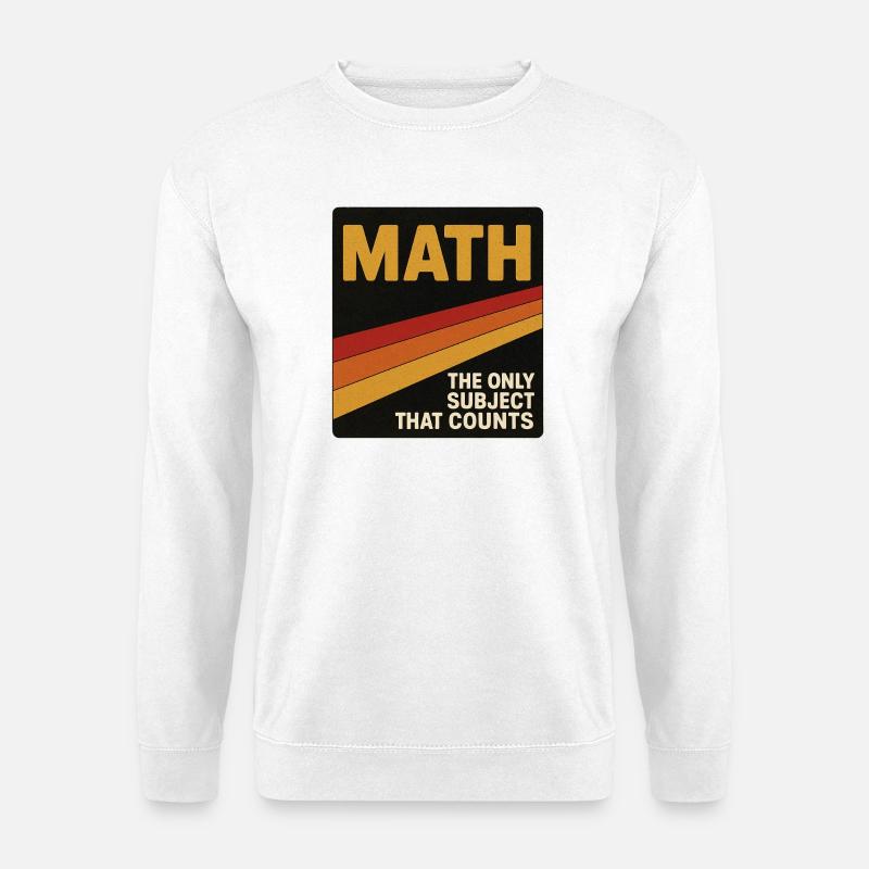 Retro Math Counts Poster - Unisex Sweatshirt - white
