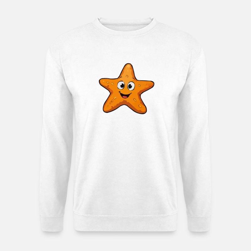 Kuscheliger Sternfisch-Star - Unisex Pullover - Weiß