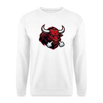 Fire Bull Bull Head Motif - Unisex Sweatshirt - white - Front