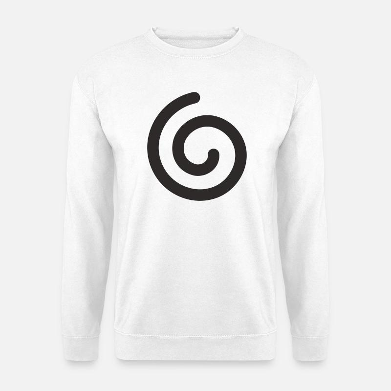 Spirale – Minimalistisches Symbol Design - Unisex Pullover - Weiß