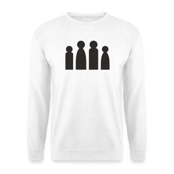 Famille minimaliste - Parents silhouette Enfants - Sweat-shirt Unisexe - blanc - Devant