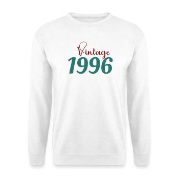 30 Jahre Retro 70er Tee Geboren 1996 - Unisex Pullover - Weiß - Vorne