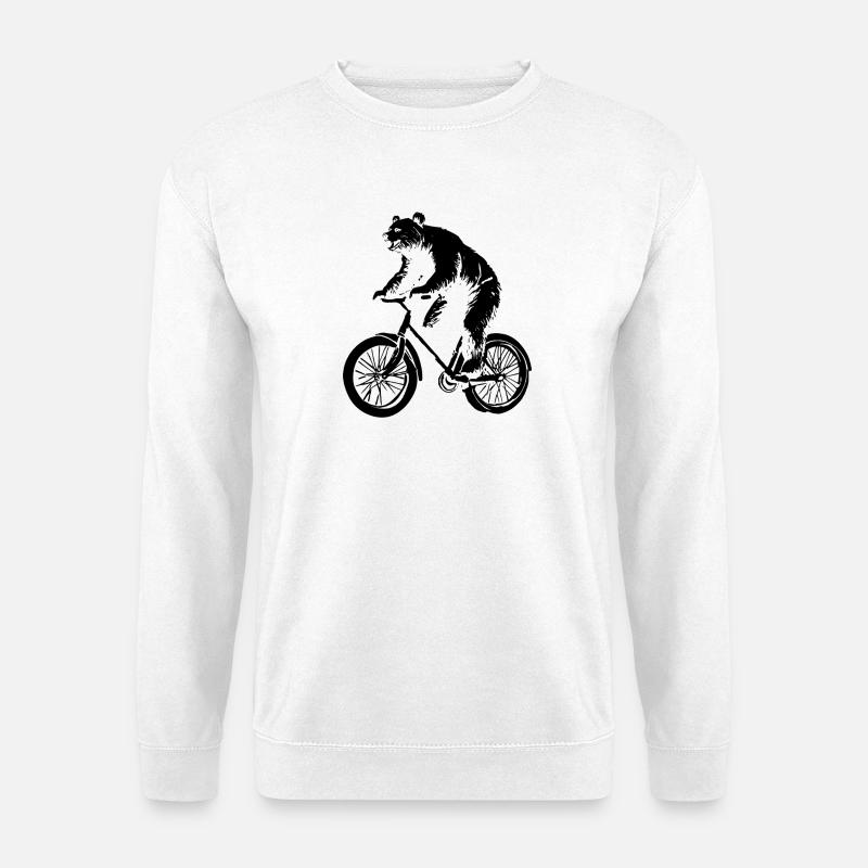 Bicycle Bear - Unisex Sweatshirt - white