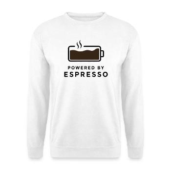 Powered by Espresso - Coffee Design for Coffee Fan - Unisex Sweatshirt - white - Front