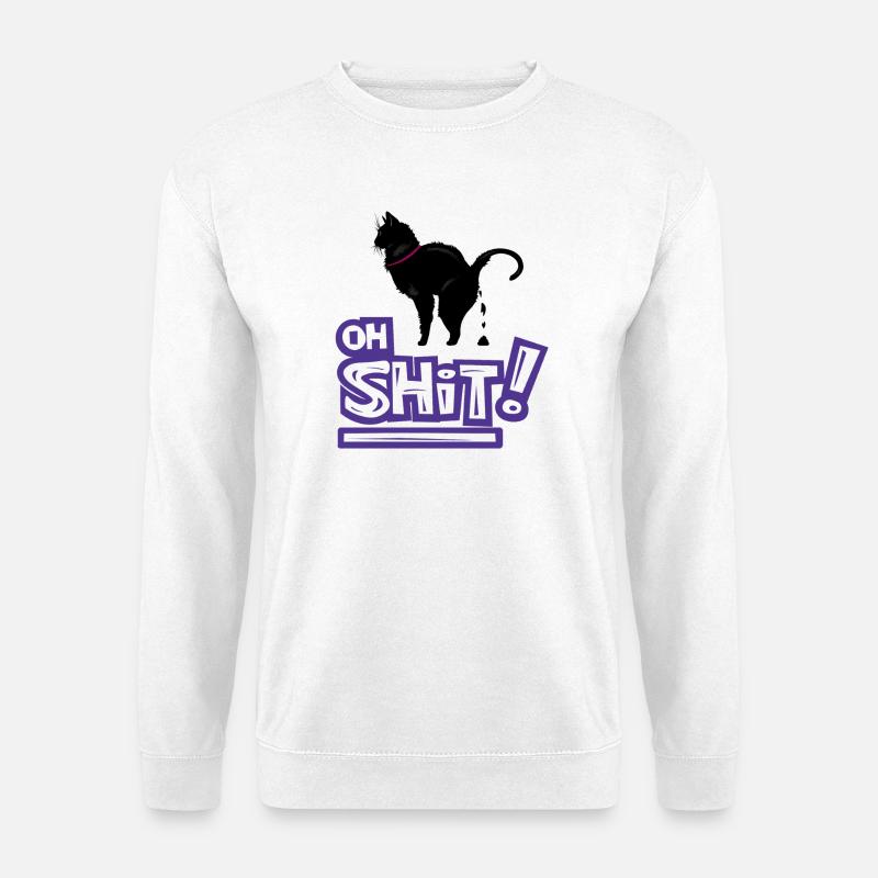 Kat Oh merde Graffiti Exclamation - Sweat-shirt Unisexe - blanc