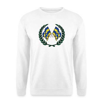 Ameland Lorbeerflaggen – Inselstolz - Unisex Pullover - Weiß - Vorne